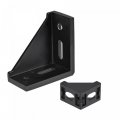 Uxcell Inside Corner Bracket Gusset 80mm X 4pcs 40mm 8pcs For 4040 Series Aluminum Extrusion Profile With Slot 8mm Black