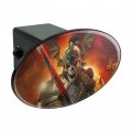 Undead Skeleton Knight Warrior Fantasy Oval Tow Trailer Hitch Cover Plug Insert
