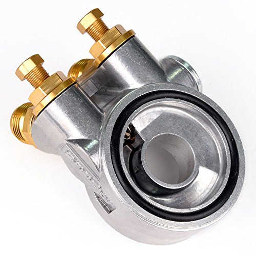 Gplus An10 Oil Filter Cooler Sandwich Thread Plate Adapter 80 Deg Thermostat Gold