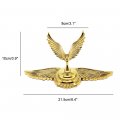 Flying Eagle Golden Logo Car Hood Ornament Metal Stickers Ornaments For Trucks Auto 3d Stand Decal Bonnet Univeral Emblem Badge