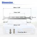 X Autohaux Universal Oil Cooler Mounting Bracket Kit 330mm Aluminum Alloy Engine Radiator Adapter Silver Tone