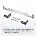Universal Oil Cooler Mounting Bracket Kit 330mm Aluminum Alloy Engine Radiator Adapter Silver Tone
