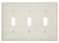 Leviton 80711-t 3-gang Toggle Device Switch Wallplate Light Almond 