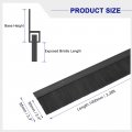 Uxcell 2pcs Door Brush Bottom Sweep H-shape Aluminum Alloy Base With 2 4-inch Nylon For Home Industrial 39-inch L X 3 3-inch W