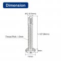 Uxcell 12 X 1-1 2 Self Drilling Screws 50pcs 304 Stainless Steel Phillips Pan Head Tapping For Wood Plastic