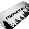 Ipick Image Made For Jeep Renegade Forrest Sillhouette Graphic Brush Special Aluminum Metal License Plate