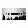 Ipick Image Made For Jeep Renegade Forrest Sillhouette Graphic Brush Special Aluminum Metal License Plate