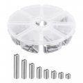 Slotted Set Grub Screws M5 Metric 304 Stainless Steel Flat Point Assortment Kit 1set 100pcs 