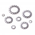 Hilitchi 300-pcs 304 Stainless Steel External Tooth Star Lock Washers Assortment Kit Included M2 5 M3 M4 M5 M6 M8 M10 M12 