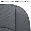 Secosautoparts Passenger Bottom Driver Foam Cushion Back Gray Cloth Seat Cover Compatible With Dodge Ram 1500 2500 2013 2014