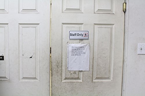 8 X 3-1 2 Inch Staff Only Sign In Brushed Aluminum With Acrylic Paint Pack Of Pcs