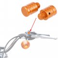 X Autohaux 2pcs Universal M10x1 25 Motorcycle Right Side Mirror Hole Plugs Screws Rearview Mirrors Caps Screw Aluminum Alloy