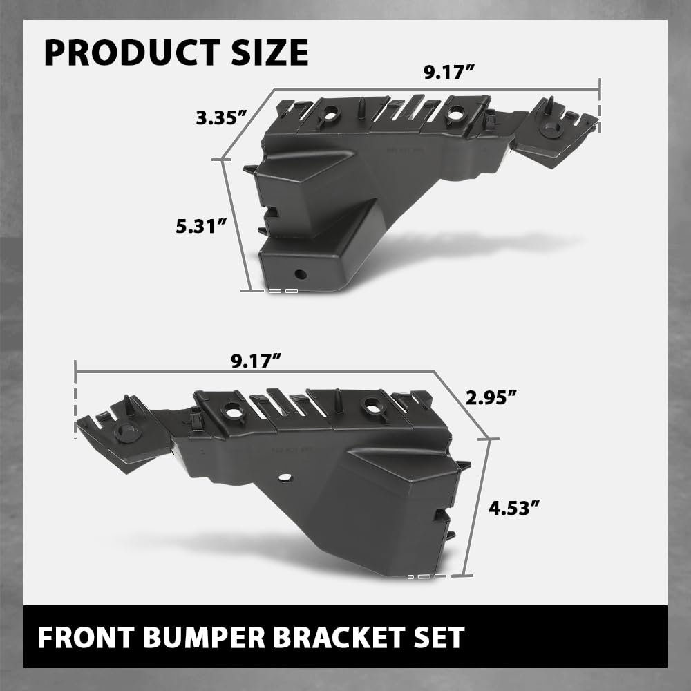 Front Bumper Brackets For Audi Q5 2009 2016 And Sq5 2014 2017 Left Right Side Pair 8r0807284c 8r0807283c Black Pp Material