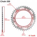 Caltric Green O-ring Drive Chain And Sprockets Kit Compatible With Honda Cbr1000rr 2004 2005