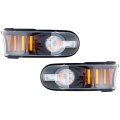 Toyota Fj Cruiser 2007 2014 Front Turn Signal Corner Light Set Clear Lens Black Bezel Driver And Passenger Side To2536107 