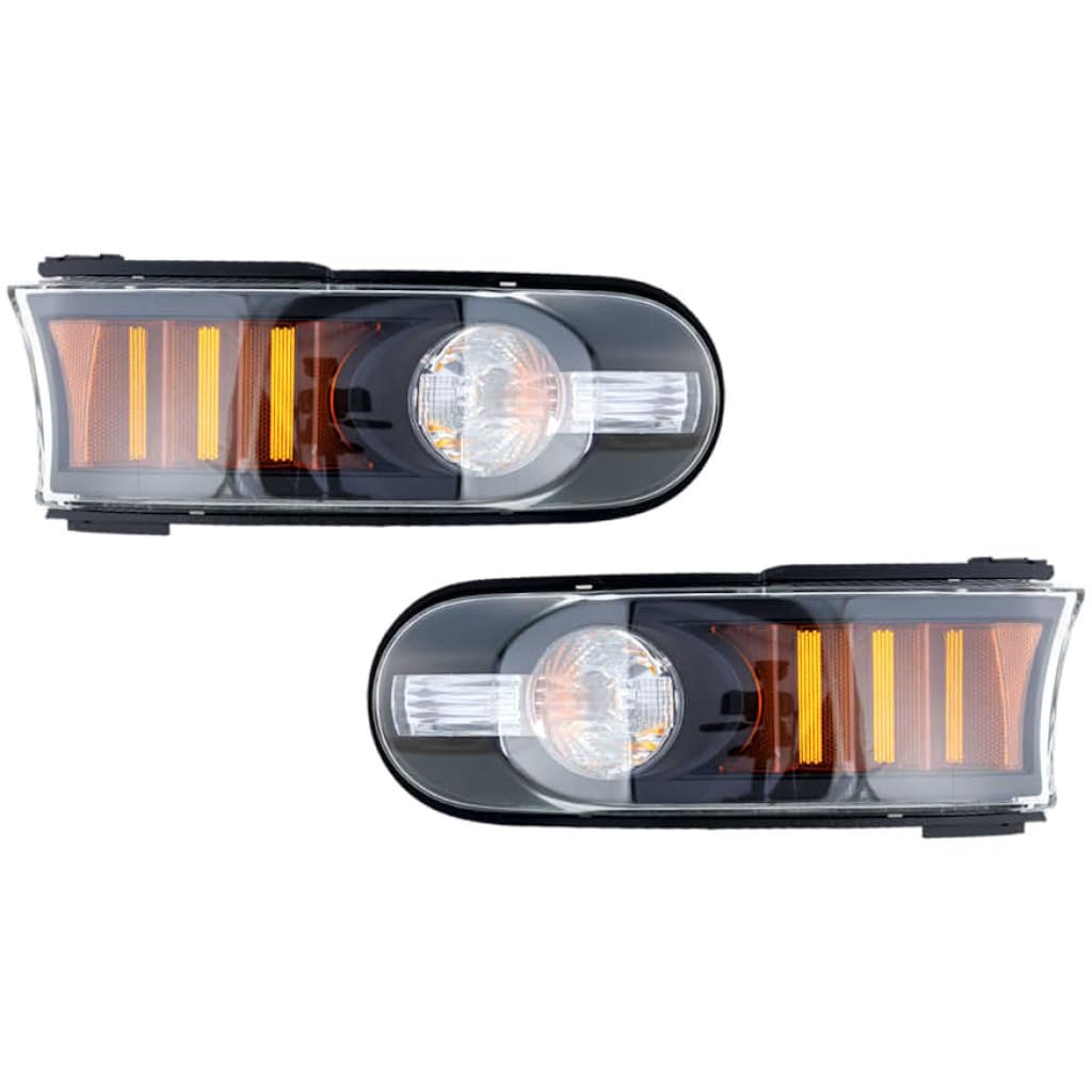 Toyota Fj Cruiser 2007 2014 Front Turn Signal Corner Light Set Clear Lens Black Bezel Driver And Passenger Side To2536107