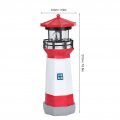 Solar Lighthouse Led Beacon Rotating Garden Lights Outdoor Tower Lamp With Panels For Lawn Patio Yard Pathway Landscape Decor