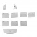 Qiilu Car Window Glass Lift Button Trim Cover Sticker Silver Interior Decoration Fit For Jaguar Xf 2012-2015