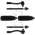 6 Piece Front Inner Outer Tie Rod End Kit For Kia Soul 2010 2013 Es801189 Es801190 Ev800892 Adjustable Suspension Parts With 