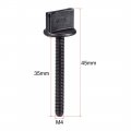 Uxcell M4 X 35mm Thumb Screw Bolt With T Nut Hand Driven Spade Nylon Plastic Screws Metric Thread For Rc Model Aircraft 4 Pcs