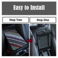 3 Pcs Boho Car Accessories With 2 Bohemian Seat Belt Shoulder Strap Protector Cover And A Center Console Armrest Box Pad Ethnic