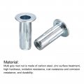 Uxcell M8 Multi-grip Rivet Nuts 25pcs Pre-bulbed Shank Flat Head Threaded Insert Nut Carbon Steel Plus For Construction