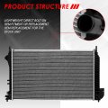 Dpi 2810 Factory Style 1-row Cooling Radiator Compatible With Saab 9-3 9-3x 9-5 0l Na Turbo 2 8l V6 At Mt 03-11 Aluminum Core