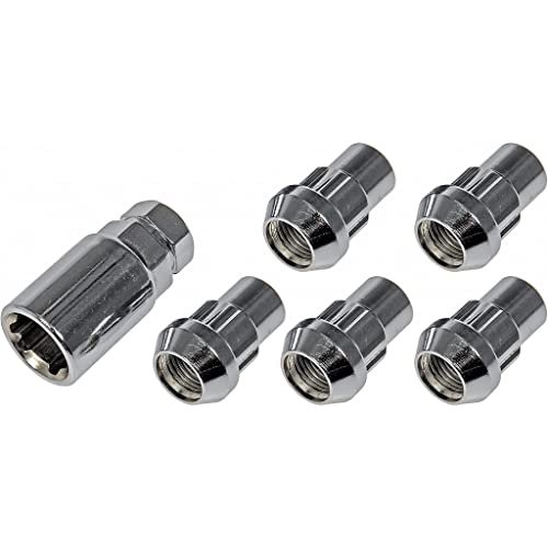 Wheel Lock Set For Dodge Viper 1992 2006 4 Piece Alloy Steel Bulge Head Chrome Finish 1 2 20 Thread Size With Key 60 Degrees