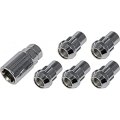 Wheel Lock Set For Dodge Viper 1992 2006 4 Piece Alloy Steel Bulge Head Chrome Finish 1 2 20 Thread Size With Key 60 Degrees 