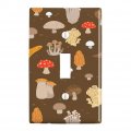 Mushroom Fungi Fungus Pattern Plastic Wall Decor Toggle Light Switch Plate Cover 