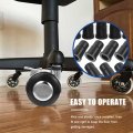 Socket Sleeve Inserts 40pcs Caster Sleeves Round Furniture Office Chair Wheel Stem For Grip Ring Legs Black