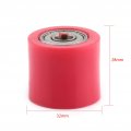 Qiilu 8mm Drive Chain Pulley Roller Slider Tensioner Wheel Guide For Street Bike Motorcycle Atv -red
