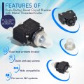 Alveytech 20a 50vdc 125 250vac Push-button Reset Circuit Breaker With Metal Threaded Collar And Rubber Boot 20 Amp Overload