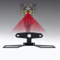 Motorcycle License Plate Bracket Folding Tail Light Holder Rear Mount For Atv