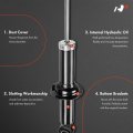 A-premium Shock Absorber Compatible With Mitsubishi Endeavor 2004-2011 3 8l Rear Left And Right Side 2-pc Set Replace Mr589330