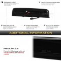 Vipmotoz Full Led 3rd Third Brake Cargo Light Compatible With 2009-2022 Ram 1500 2500 3500 Pickup Truck Smoke Housing Clear