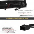 Vipmotoz Full Led 3rd Third Brake Cargo Light Compatible With 2009-2022 Ram 1500 2500 3500 Pickup Truck Smoke Housing Clear
