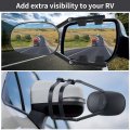 Towing Mirrors Trailer Clip On Side Mirror Extensions For Adjustable 360 Degree Rotation Extends Camper Car Truck Black 1 Pcs