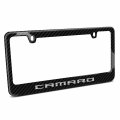 Ipick Image For Chevrolet Camaro Speed-line Sports Look Real Black Carbon Fiber Finish License Plate Frame
