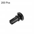 Uxcell Push Clips Rivets 4mm X 7mm Pcb Circuit Panel Nylon Fasteners Black 200 Pcs