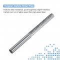 Uxcell Tungsten Carbide Rotary Files 1 5mm Shank 5 Cutting Dia Double Cut Cylinder Grinding Cutter Tools For Wood Soft Metal