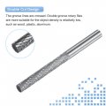Uxcell Tungsten Carbide Rotary Files 1 5mm Shank 5 Cutting Dia Double Cut Cylinder Grinding Cutter Tools For Wood Soft Metal