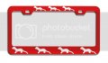 Weasels Logo Red Metal License Plate Frame Tag Holder E50 