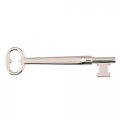 Solid Brass Nickel Plated Skeleton Key W Double Notched Bit For House Doors With Mortise Locks Ua-51skn 1 