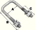 Sq U-bolt 7 16x2-1x2-13 Threadd Count-14 Aa Insidespan 2-1 16 5 Cm Ba Insidebolt Height 2-13 16 Cm A Ca Threadlength 1-3 4 4 