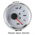 Qiilu Boat Trim Gauge Marine 2 Up-dn Gauges Set 0-190ohm Signal Tilt Indicator Red Backlight White Dial Silver Frame