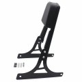 Httmt- Black Httmt Skull Backrest Sissy Bar W Leather Pad Compatible With H-d Softail Flstsc Fxst Fxstb Fxsts Fxstsb P N