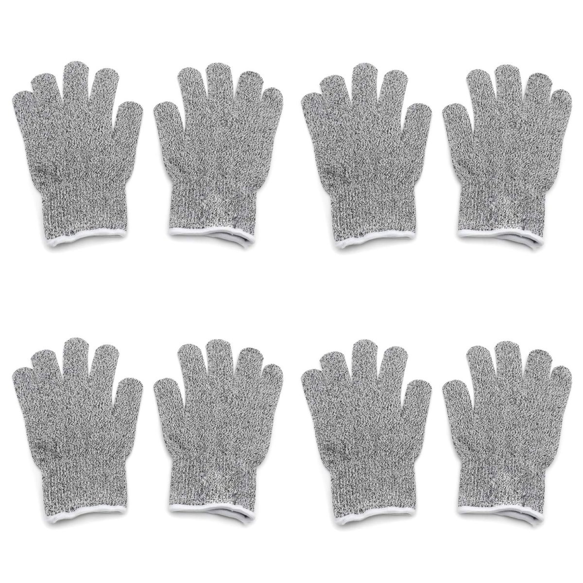 Cut Resistant Gloves Level 5 Protection 4 Pair Large Food Grade Safety For Meat Cutting Gardening And Wood Carving