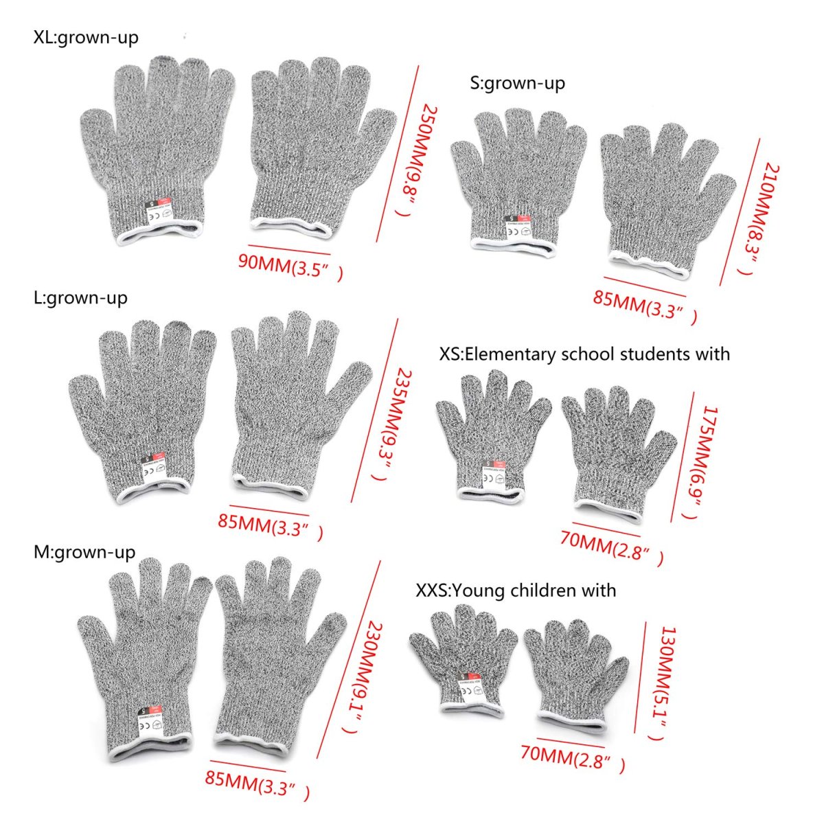 Cut Resistant Gloves Level 5 Protection 4 Pair Large Food Grade Safety For Meat Cutting Gardening And Wood Carving