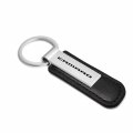 Ipick Image For Chevrolet Camaro Silver Metal Plate Black Pu Leather Strap Key Chain Keychain Official Licensed